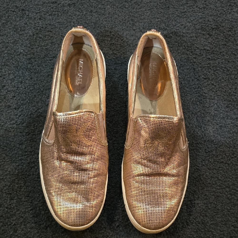 Michael Kors Women's Metallic Rose Gold Flats / Loafers 7.5